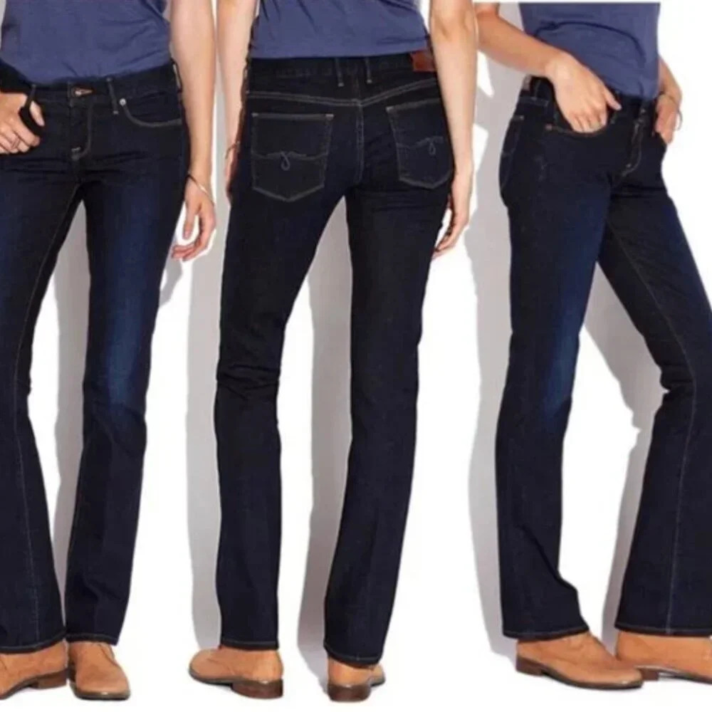 LUCKY BRAND Lolita Boot Dark Wash White Oak Blue Jeans Size 10 / 30 Regular NWT